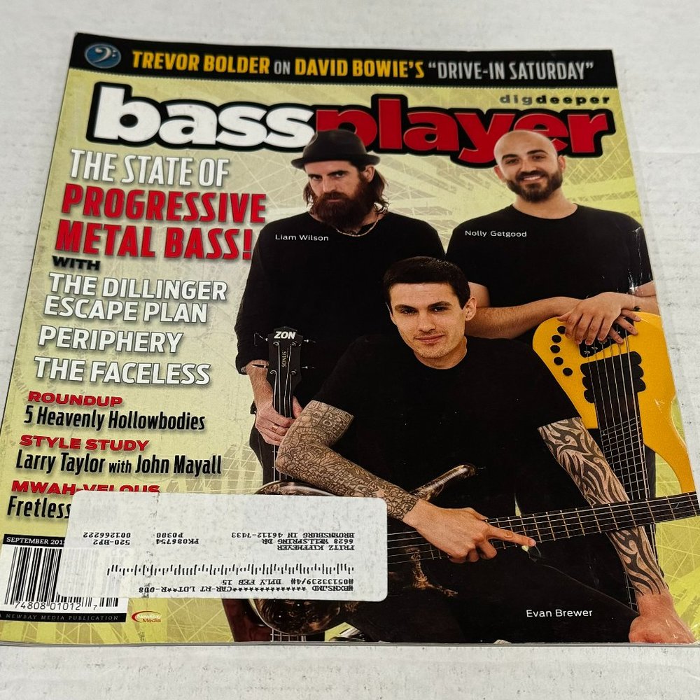 Bass Player Magazine - Liam Wilson / Nolly Getgood /Evan Brewer - September 2013